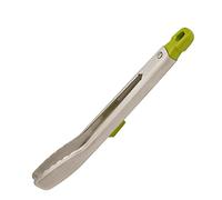 Joseph Joseph 10536 Elevate Steel Pinze dal Design Sottile in Acciaio Inox con poggiautensile Integrato-Verde, Stainless Steel