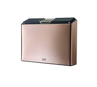 Joseph Joseph Folio Steel - Set di 4 pezzi, Taglieri da cucina neri in plastica, con custodia porta taglieri- Grande, Acciaio Inox Rosato/Nero