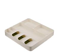 Joseph Joseph 85128 Drawerstore Contenitore per Posate, Utensili e Attrezzi Vari, 38.5 x 39.5 x 5.5 cm, Bianco/Verde