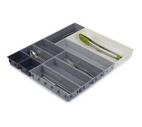 Joseph Joseph - Blox, organizer per cassetti in plastica con 10 scomparti, vassoio per cosmetici, cancelleria, utensili - Colore: grigio