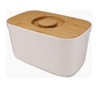 Joseph Joseph - Cestino Portapane da cucina, Coperchio in legno di bambù con tagliere intergrato, Stile Moderno- Bianco
