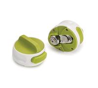 Joseph Joseph Can-Do Apriscatole compatto, Apri barattoli manuale con impugnatura automatica, Plastica, Bianco/Verde, Piccolo