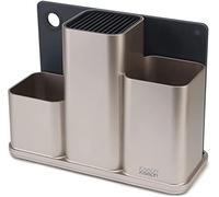 Joseph Joseph - Counterstore set composto da portaposate e tagliere Joseph, plastica, Silver, 13 x 30.8 x 22.7 cm