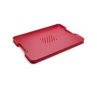 Joseph Joseph Cut&Carve Plus Tagliere da Cucina Antiscivolo Multifunzione Doppio Lato, Lavabile in Lavastoviglie, Grande, Rosso