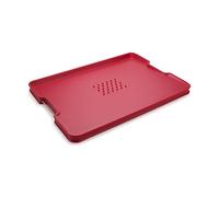Joseph Joseph Cut&Carve Plus Tagliere da Cucina Antiscivolo Multifunzione Doppio Lato, Lavabile in Lavastoviglie, XL, Rosso