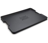 Joseph Joseph Cut&Carve Plus Tagliere da Cucina Antiscivolo Multifunzione Doppio Lato, Lavabile in Lavastoviglie, Grande, Nero
