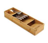 Joseph Joseph Drawer Store - Organizzatore per cassetti di posate compatto, 5 scomparti, contiene oltre 24 pezzi- Bambù