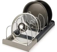 Joseph Joseph DrawerStore Expanding Cookware Organizer, contenitore salvaspazio per coperchi di pentole e teglie da forno - Grigio