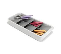 Joseph Joseph DrawerStore Portaposate a Livelli per Cassetto, Organizer Compatto, Smontabile, Plastica Riciclata, Grande