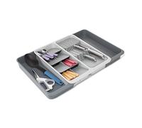 Joseph Joseph DrawerStore Vassoio Espandibile Porta Posate, Utensili e Accessori da Cucina, con Blocco Porta Coltelli, Plastica Riciclata