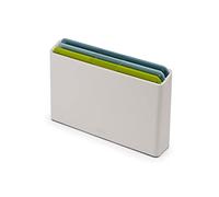 Joseph Joseph Duo Icon Set di 3 Taglieri da Cucina in Plastica con Custodia, Antiscivolo, Con Codice Colore per evitare la contaminazione, Multicolore
