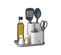 Joseph Joseph Duo Supporto Porta Utensili da cucina, Condimenti, Olio, Aceto e Spezie, Organizer da Cucina, Grigio