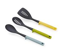 Joseph Joseph Duo Utensili Cucina, Set accessori 3 pezzi, mestoli, cucchiai e spatola, resistenti al calore, Multicolore