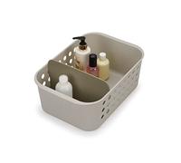 Joseph Joseph EasyStore - Cestino organizzatore portaoggetti per accessori bagno con divisorio mobile - Grande, Beige