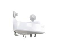 Joseph Joseph EasyStore Mensola doccia angolare con specchio rimovibile-Bianca, Acrilico, taglia