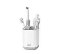 Joseph Joseph EasyStore- Porta Spazzolino, Dentifricio, Compatibile con Spazzolini Elettrici e Tradizionali, 3 Scomparti, Contenitore da Bagno Smontabile- Medio, Grigio/Bianco