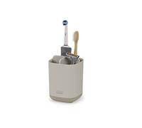 Joseph Joseph Portaspazzolino EasyStore, 3 scomparti, compatibile spazzolini elettrici, medio beige