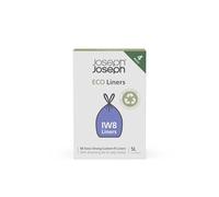 Joseph Joseph Eco Liners IW8 Sacchetti immondizia ecologici in plastica riciclata, sacchetti per rifiuti da cucina con manici a coulisse, extra resistenti, Confezione da 80, 5 Litri