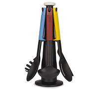 Joseph Joseph Elevate Carousel - Set di utensili, 6 pezzi, con supporto girevole, Porta Utensili, Blu/Rosso/Bianco