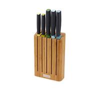 Joseph Joseph Elevate Set di coltelli con ceppo in bambù sottile, 5 pezzi, opale