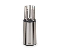 Joseph Joseph Elevate - Set di coltelli in acciaio da 5 pezzi con blocco rotante in acciaio inox, lame giapponesi in acciaio inox, rivestimento antimpronta e base antiscivolo, Accessori da cucina