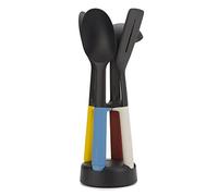 Joseph Joseph Elevate Slim - Set di 4 utensili da cucina, spatola, cucchiaio, giradischi con supporto, multicolore