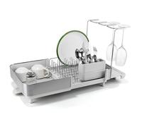 Joseph Joseph Extend Steel Plus Scolapiatti Estensibile in Acciaio, con Porta Calici e Beccuccio di Scarico