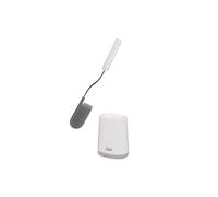 Joseph Joseph Flex Lite - Portascopino Igienico Sottile Bagno Spazzola WC, Spazzolone resistente, testa Flessibile, Setole Antigoccia, Anti-Intasamento, Grigio/Bianco, Piccolo