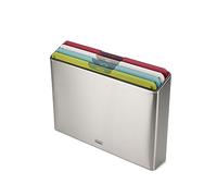 Joseph Joseph Folio Icon Set di 4 Taglieri da Cucina Antiscivolo a colori con Custodia, Grande, Acciaio Inox