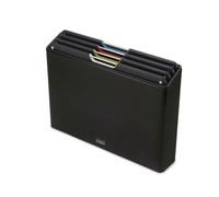 Joseph Joseph Folio Steel - Set di 4 taglieri in acciaio Folio - nero carbone, con supporto, tavole antiscivolo