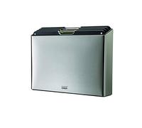 Joseph Joseph Folio Steel - Set di 4 pezzi, Taglieri da cucina neri in plastica, con custodia porta taglieri- Grande, Acciaio Inox/Nero