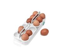 Joseph Joseph FridgeStore Contenitore Portauova, per 12 uova, con Maniglia e Ruote, senza BPA