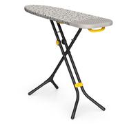 Joseph Joseph Glide Plus Asse da Stiro 130 x 38 cm Regolabile, Poggiaferro a Vapore Integrato, Copri Asse in Cotone Super Assorbente, Beige/Nero