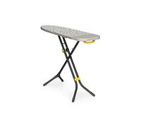 Joseph Joseph Glide Plus Asse da Stiro 130 x 38 cm Regolabile, Poggiaferro a Vapore Integrato, Copri Asse in Cotone Super Assorbente, Beige/Nero