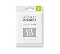 Joseph Joseph Intelligent Waste filtri di ricambio antiodore ai carboni attivi per pattumiera dell’umido - Confezione da 6 pezzi