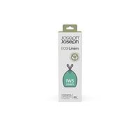 Joseph Joseph IW5 - Sacchetti Imondizia Ecologici in Plastica Riciclata, Sacchetti per Rifiuti da Cucina con Manici a Coulisse, Extra Resistenti - Confezione da 20, 40 Litri, Grigio