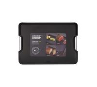 Joseph Joseph Cut&Carve Plus Tagliere da Cucina Antiscivolo Multifunzione Doppio Lato, Lavabile in Lavastoviglie, Grande, Nero