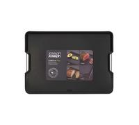Joseph Joseph Cut&Carve Plus Tagliere da Cucina Antiscivolo Multifunzione Doppio Lato, Lavabile in Lavastoviglie, XL, Nero