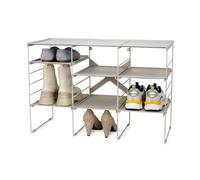 Joseph Joseph Organizzatore per Scarpe Level – 4 livelli regolabili, 12 paia, plastica/acciaio