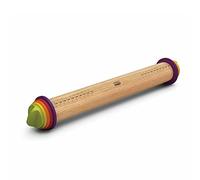 Joseph Joseph - Mattarello in Legno di Faggio, Mattarello Regolabile con Diversi Spessori, Accessori da Forno per Pizza, Biscotti, Pasta, Stabile e Durevole - Multicolore
