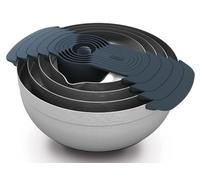Joseph Joseph Nest 9 Plus, set compatto per la preparazione degli alimenti da 9 pezzi con ciotole per mescolare, misurini, setaccio e colino, acciaio inossidabile
