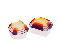 Joseph Joseph Nest Lock Set Contenitori per Alimenti 8 Pezzi, Varie Taglie, Salvaspazio, Coperchi Ermetici, Senza BPA