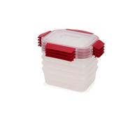 Joseph Joseph Nest Lock, Set di contenitori per alimenti da 4 pezzi rossi da 1,1 l Nest Lock, Set di contenitori per alimenti da 4 pezzi rossi da 1,1 l
