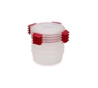 Joseph Joseph Nest Lock, Set di contenitori per alimenti da 4 pezzi rossi da 1 l Nest Lock, Set di contenitori per alimenti da 4 pezzi rossi da 1 l