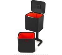 Joseph Joseph Totem Max - Pattumiera da Cucina con coperchio e filtro anti-odore, Bidone per Raccolta Differenziata, Sistema di separazione con 3 scomparti, 40 Litri, Colore Grafite
