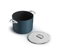 Joseph Joseph Pentola antiaderente Space da 25 cm (8,5 qt) con manici pieghevoli e coperchio, compatibile con l'induzione