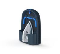 Joseph Joseph Pocket Plus, Asse da Stiro da Tavolo Pieghevole Salvaspazio con Copriasse in Cotone e Porta Ferro da Stiro Integrato, Nero/Blu