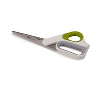 Joseph Joseph PowerGrip Forbici da Cucina con Impugnatura Ergonomica e Raschietto per Erbe Aromatiche, Bianco/Verde