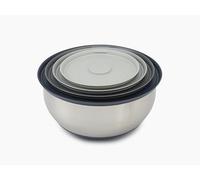 Joseph Joseph Prep&Store- Ciotole per nidi di miscelazione in acciaio inossidabile con coperchio, set di contenitori per ciotole in metallo, acciaio inossidabile