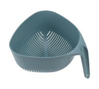Joseph Joseph Duo Colino triangolare da lavello cucina con manico verticale, Scolapasta con angoli per facilitare la scolatura, Blu